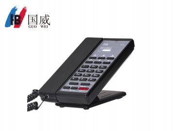國(guó)威GW96,酒店電話機(jī),客房專用話機(jī),一鍵前臺(tái)黑色酒店話機(jī)