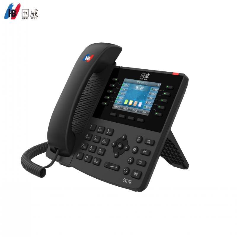國威GW26G數字SIP電話機,3.5英寸彩屏千兆無線藍牙網絡電話機